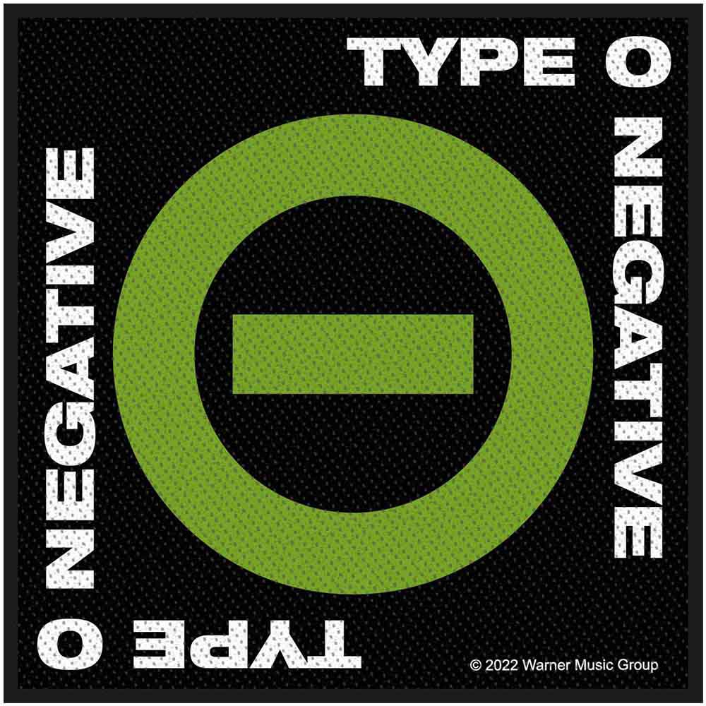 Type O Negative Standard Patch: Negative symbol