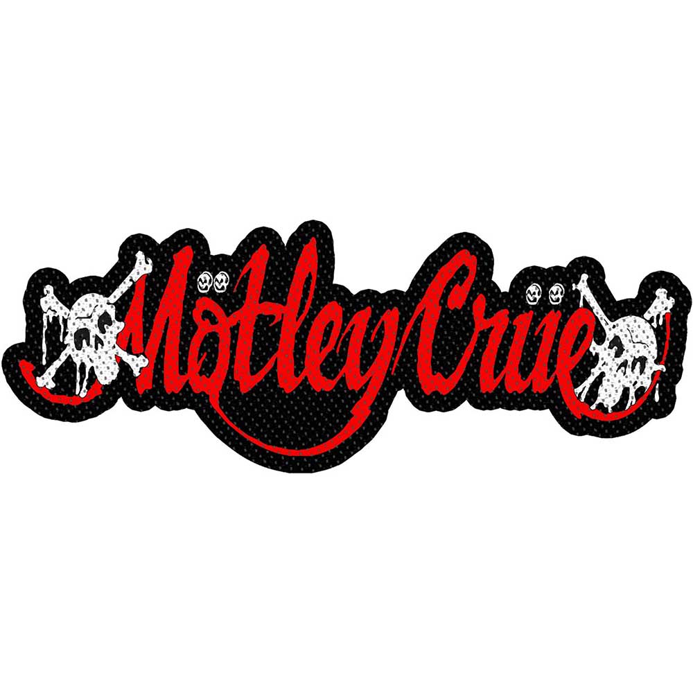 Motley Crue Standard Patch: Dr Feelgood Logo Cut Out