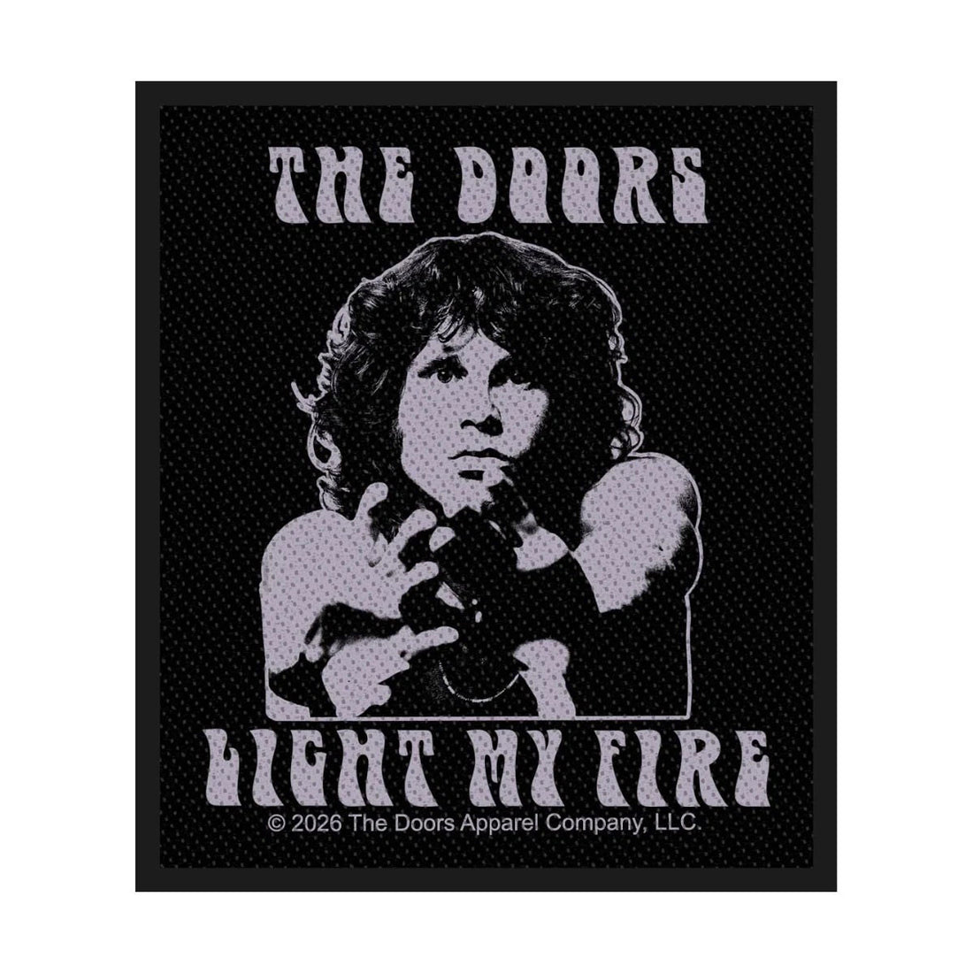 The Doors Standard Woven Patch: Light My Fire