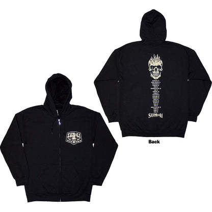 Sum 41 Unisex Zipped Hoodie: Tour &