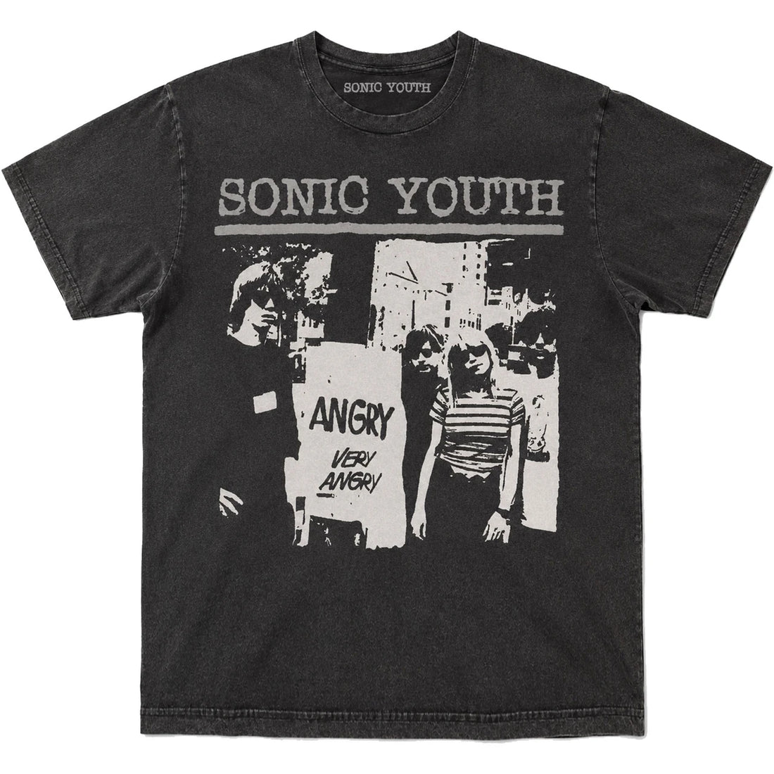 Sonic Youth Unisex T-Shirt: Angry (Black)