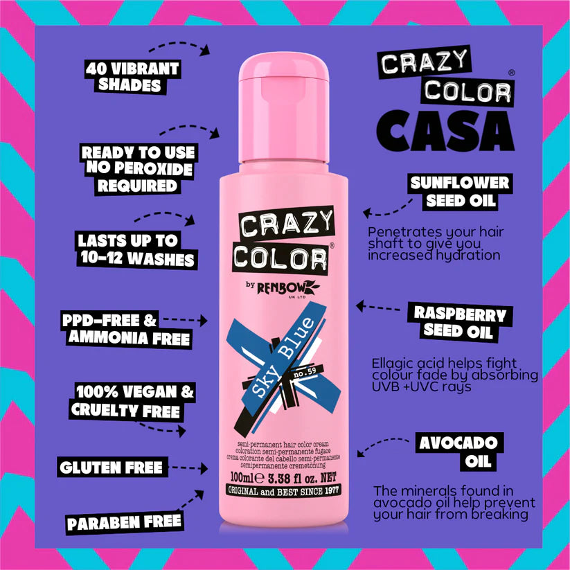 Crazy Color Sky Blue