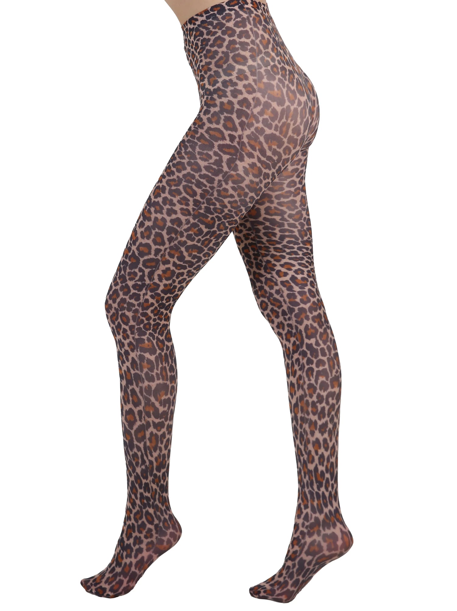 Small Leopard Printed Tights (Natural)