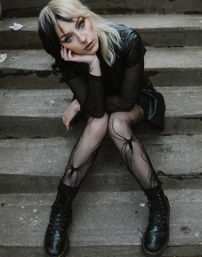 Spider Net Tights (Black)