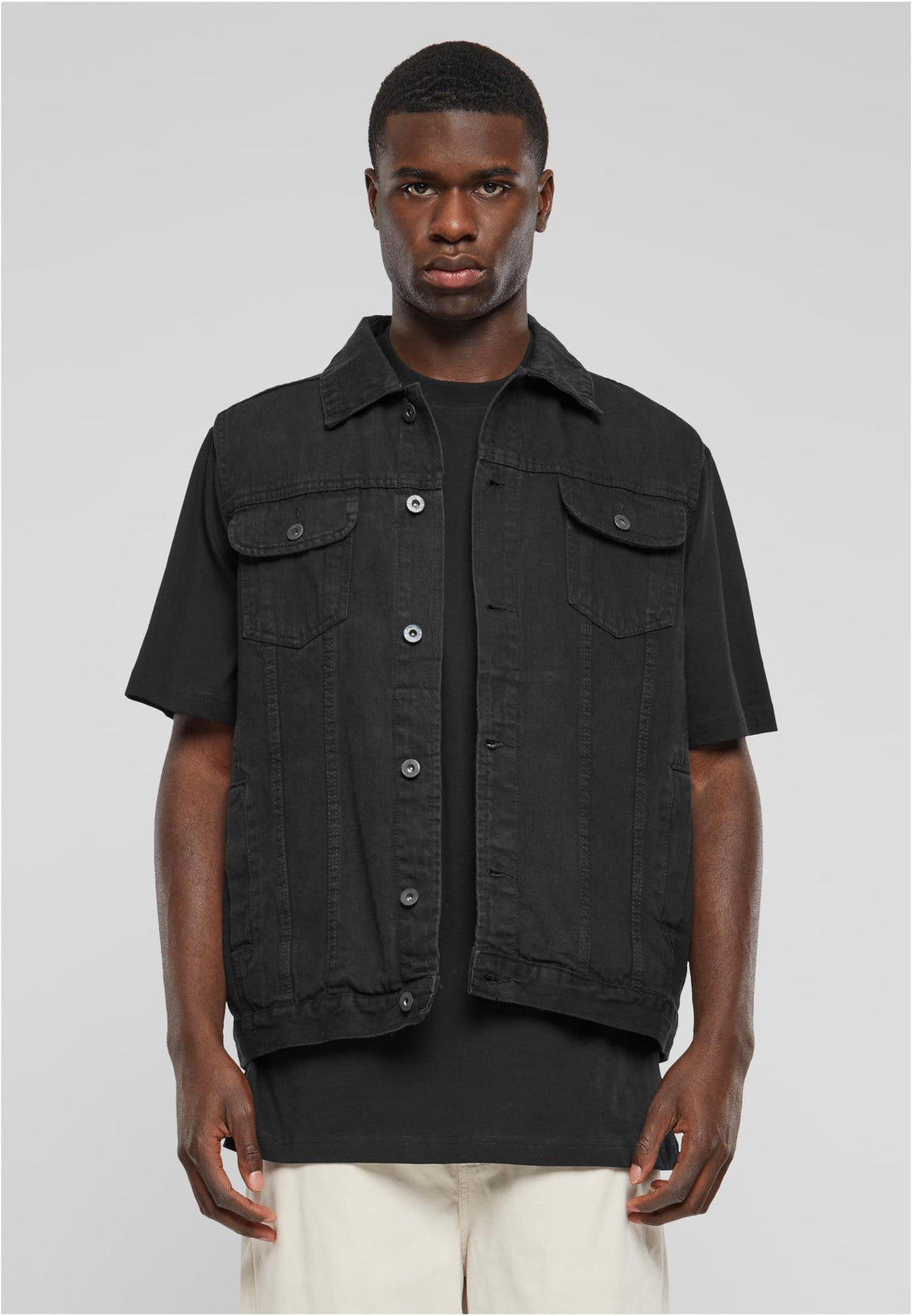 Denim Vest (Black)