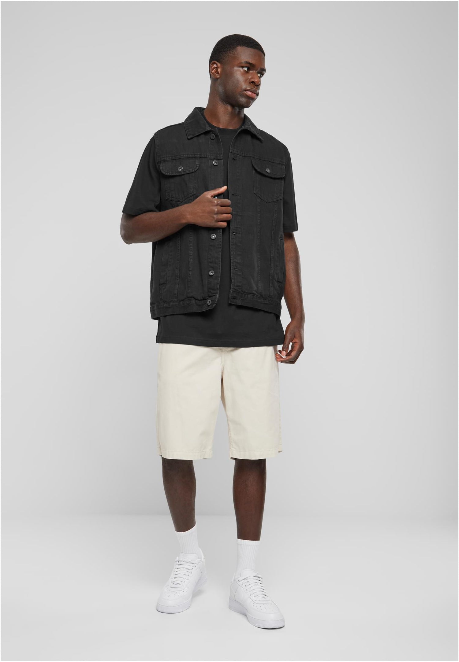 Denim Vest (Black)