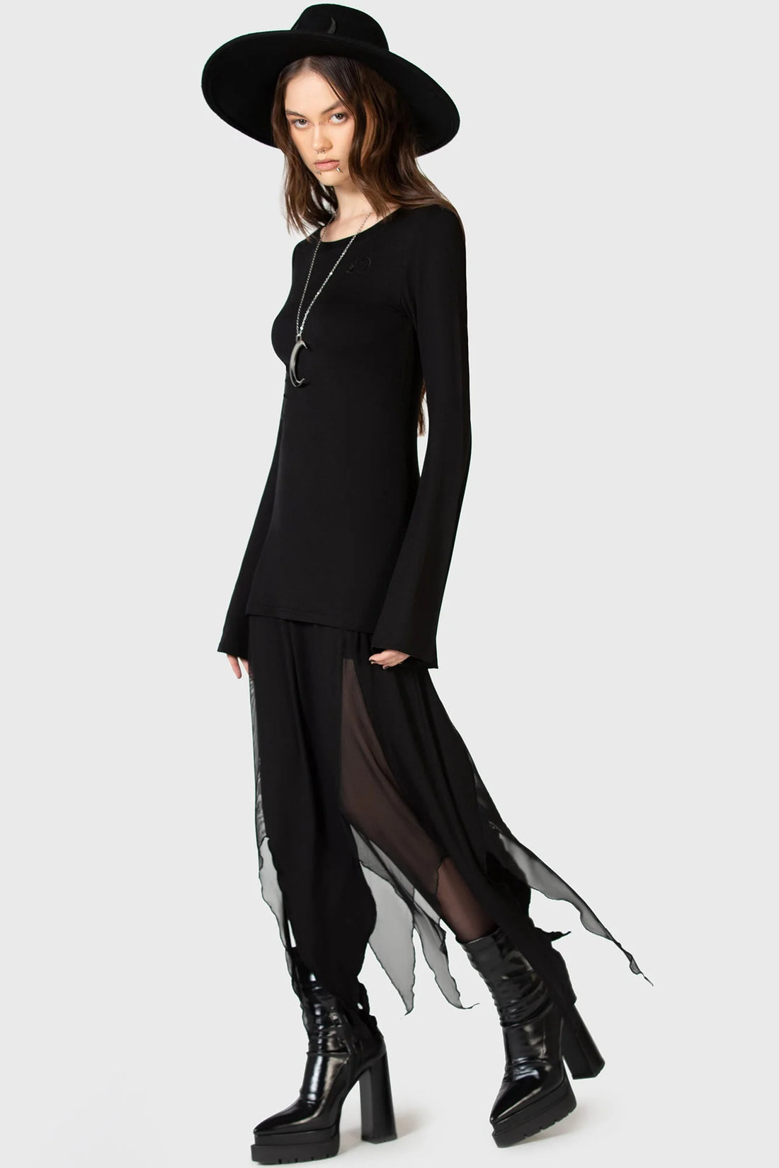 The Grimmer The Better Midi Skirt (✦ Killstar)