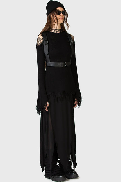 The Grimmer The Better Midi Skirt (✦ Killstar)