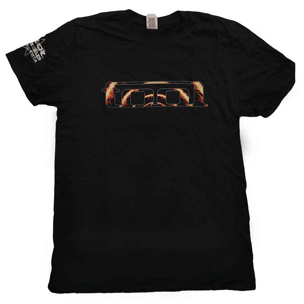 Tool Unisex T-Shirt: Flame Spiral (Black) (Back &amp; Sleeve Print)