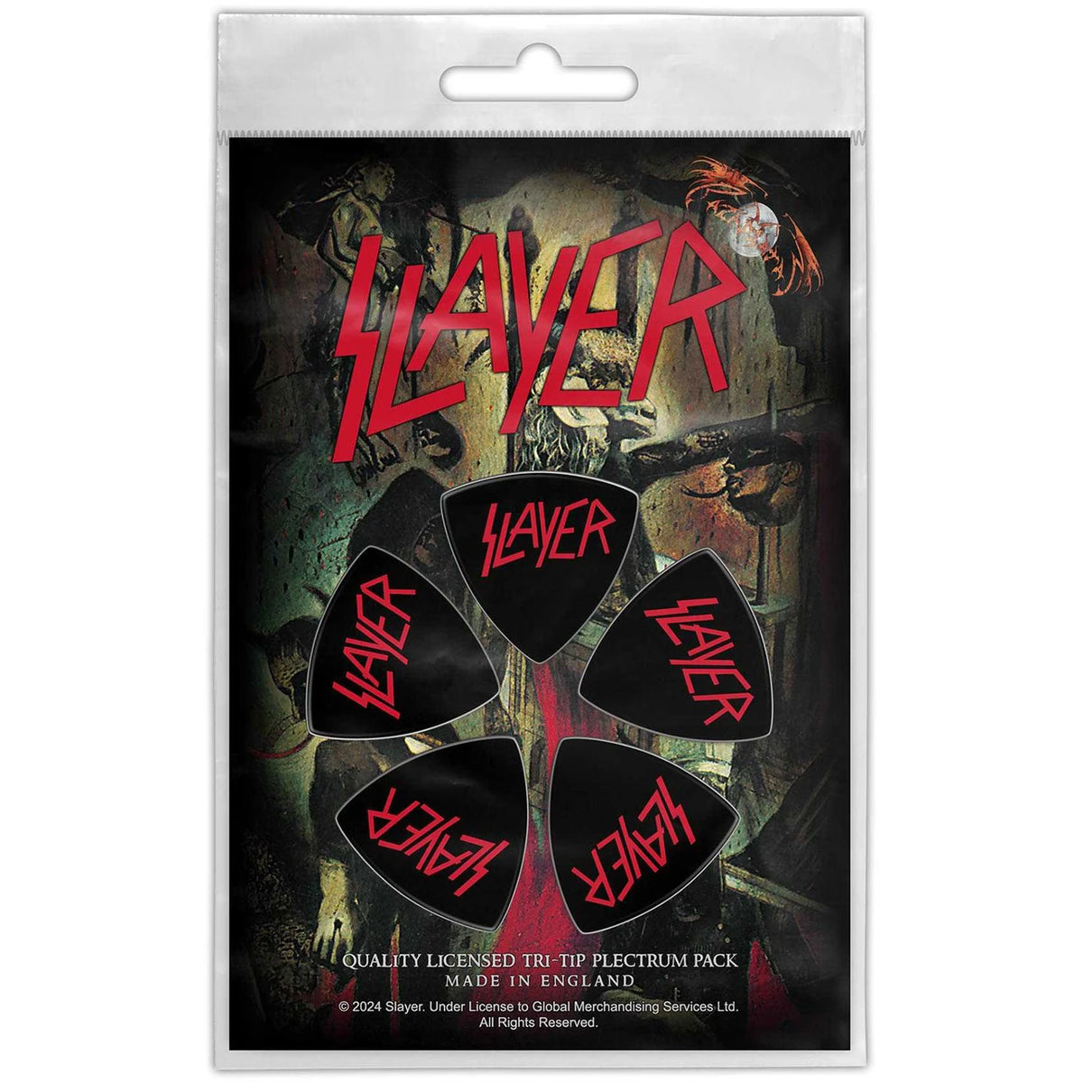 Slayer Tri-Tip Plectrum Pack: Logo