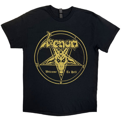 Venom Unisex T-Shirt: Welcome To Hell (Black) (Back Print)