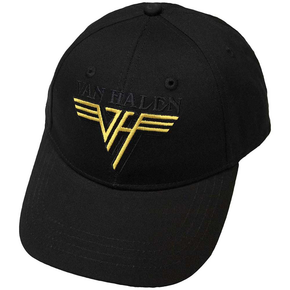 Van Halen Unisex Baseball Cap: Text &amp;amp; Yellow Logo (Black) 