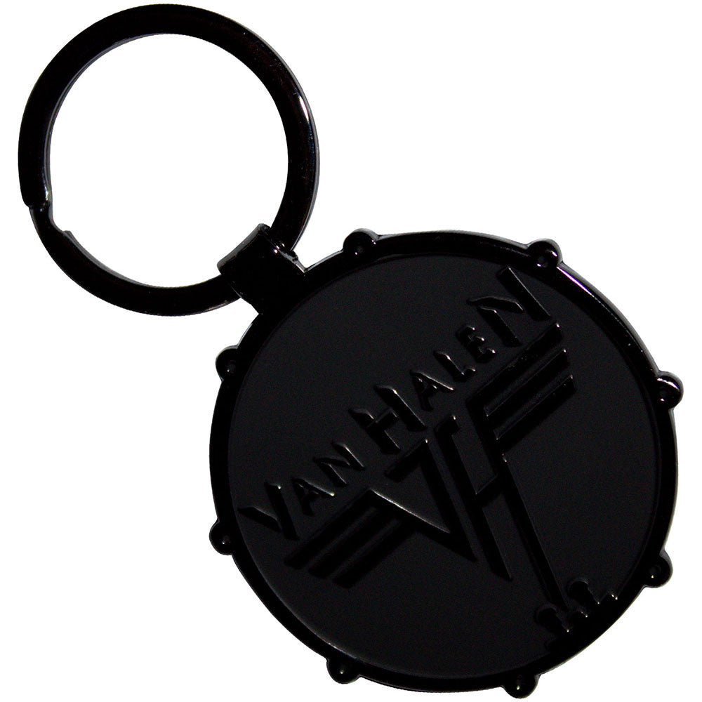 Van Halen Keychain: Retro Logo Drum (Double-Sided)