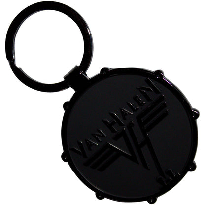 Van Halen Keychain: Retro Logo Drum (Double-Sided)