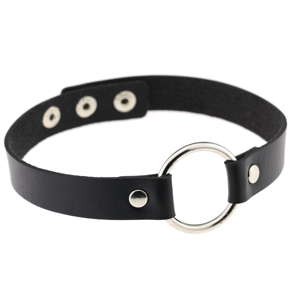 Vegan Leather Neckband: Ring Split