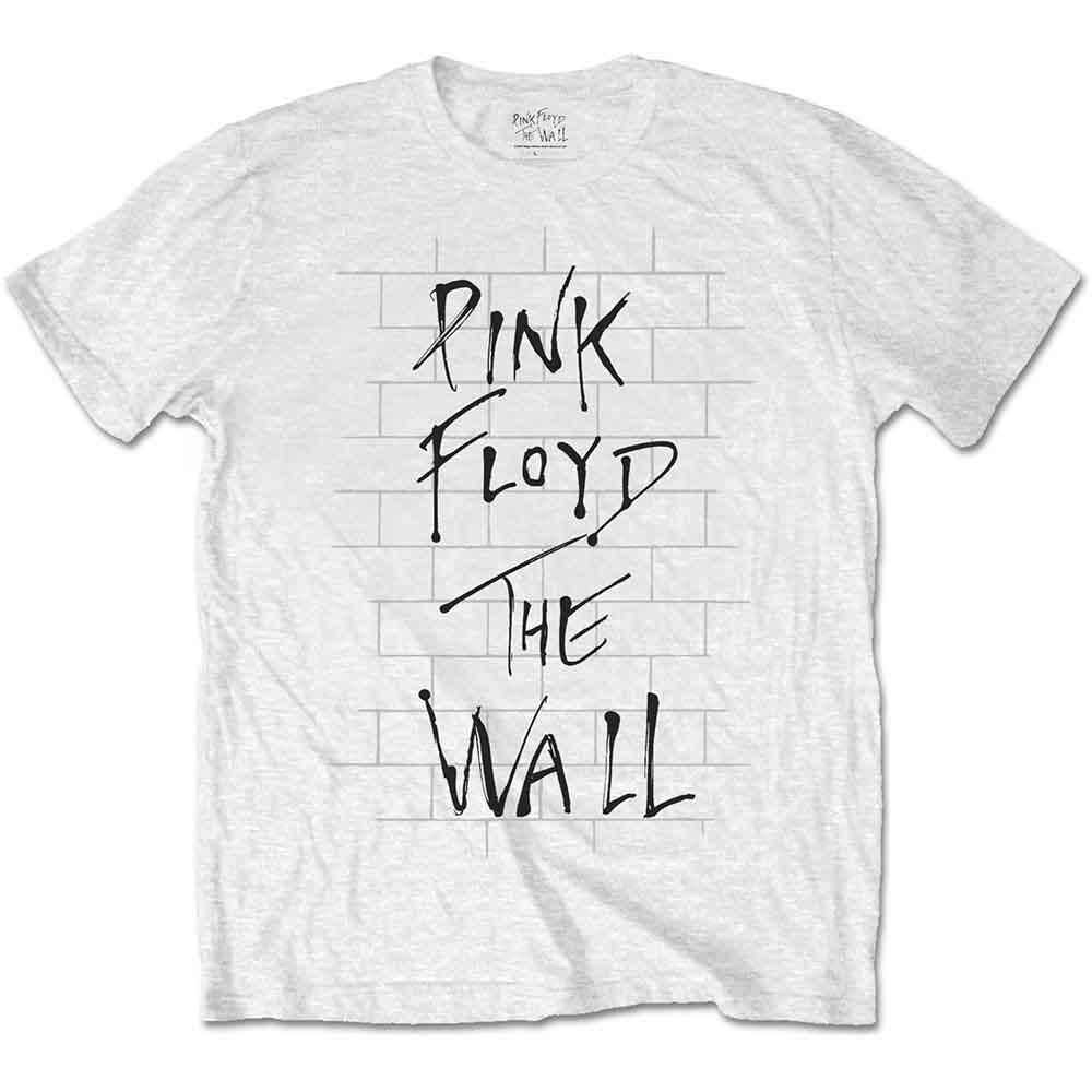 Pink Floyd Unisex T-Shirt: The Wall &amp; Logo (White)