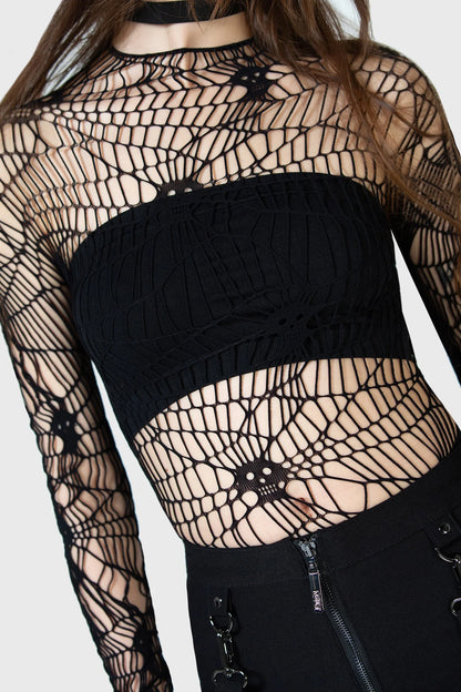 Webs Grasp Long Sleeve Top (✦ Killstar)