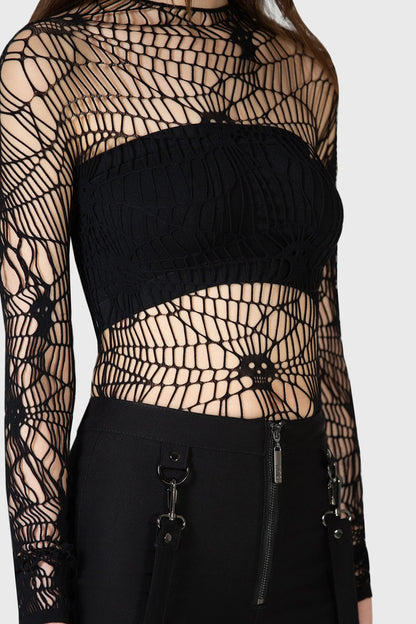 Webs Grasp Long Sleeve Top (✦ Killstar)