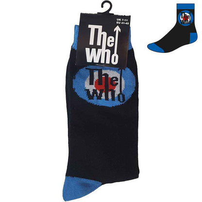 The Who Unisex Ankle Socks: Target Logo (Black) (UK Size 7 - 11)