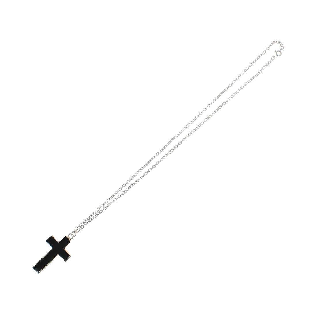 Black Cross Chain Necklace