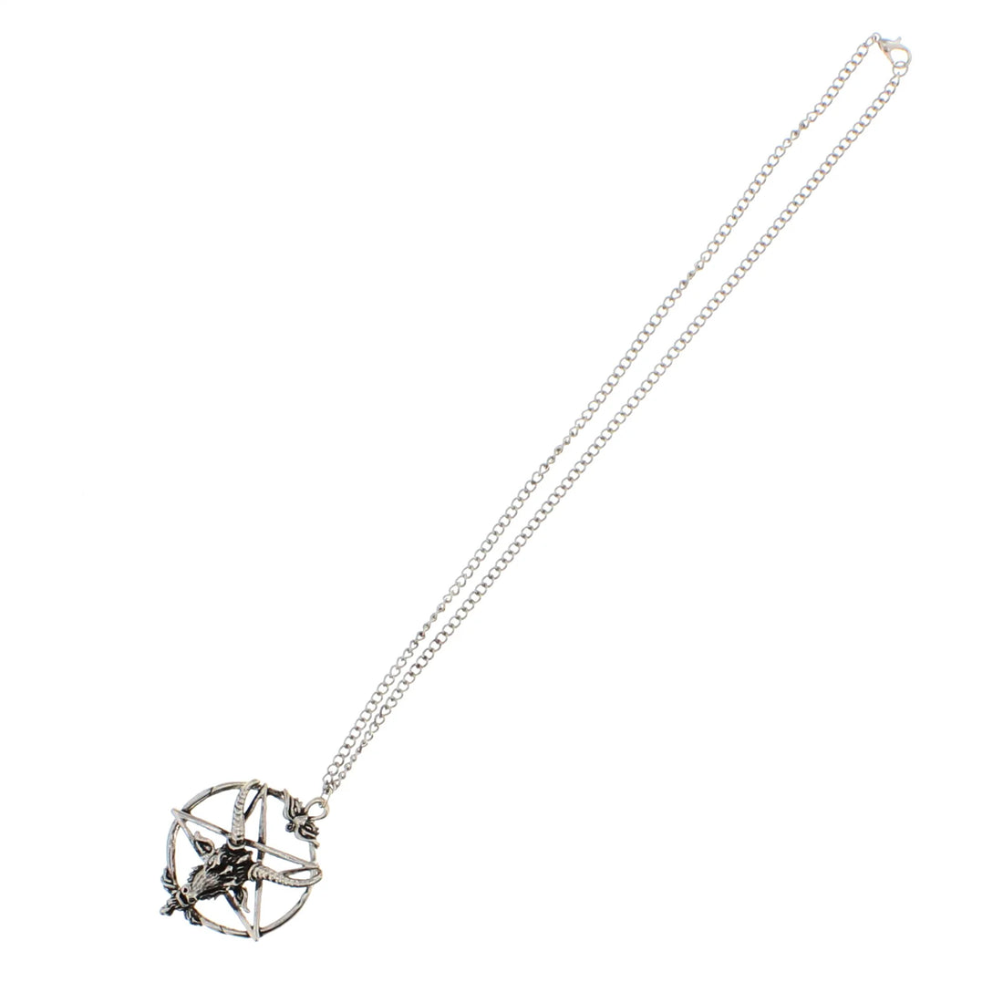 Ram on Pentagram Pendant Chain Necklace