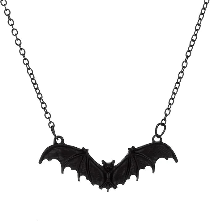 Black Bat Chain Necklace