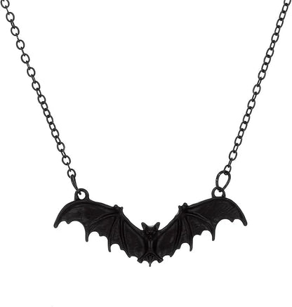 Black Bat Chain Necklace