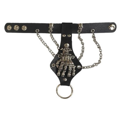 PU Bracelet Large Skeleton Hand &amp; Ring