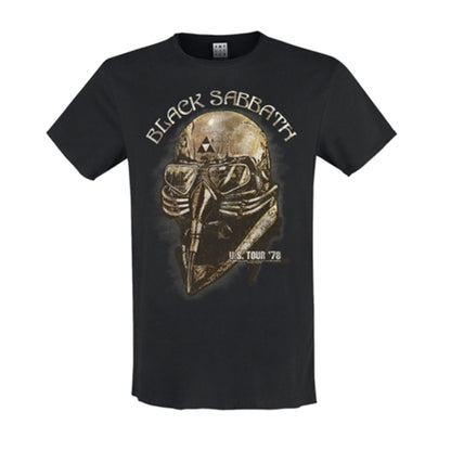 Black Sabbath Unisex Amplified Clothing® T-Shirt: Gold Tour 78 (Black)