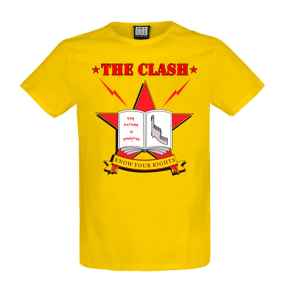 The Clash Unisex Amplified Clothing® T-Shirt: Know Your Rights (Yellow)