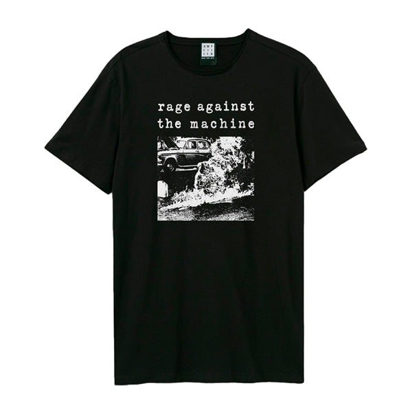 Rage Against The Machine Unisex Amplified Clothing® T-Shirt: Monk Fire (Black)