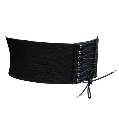 Elasticated Waist Lace Up Corset Belt - ZBELT501