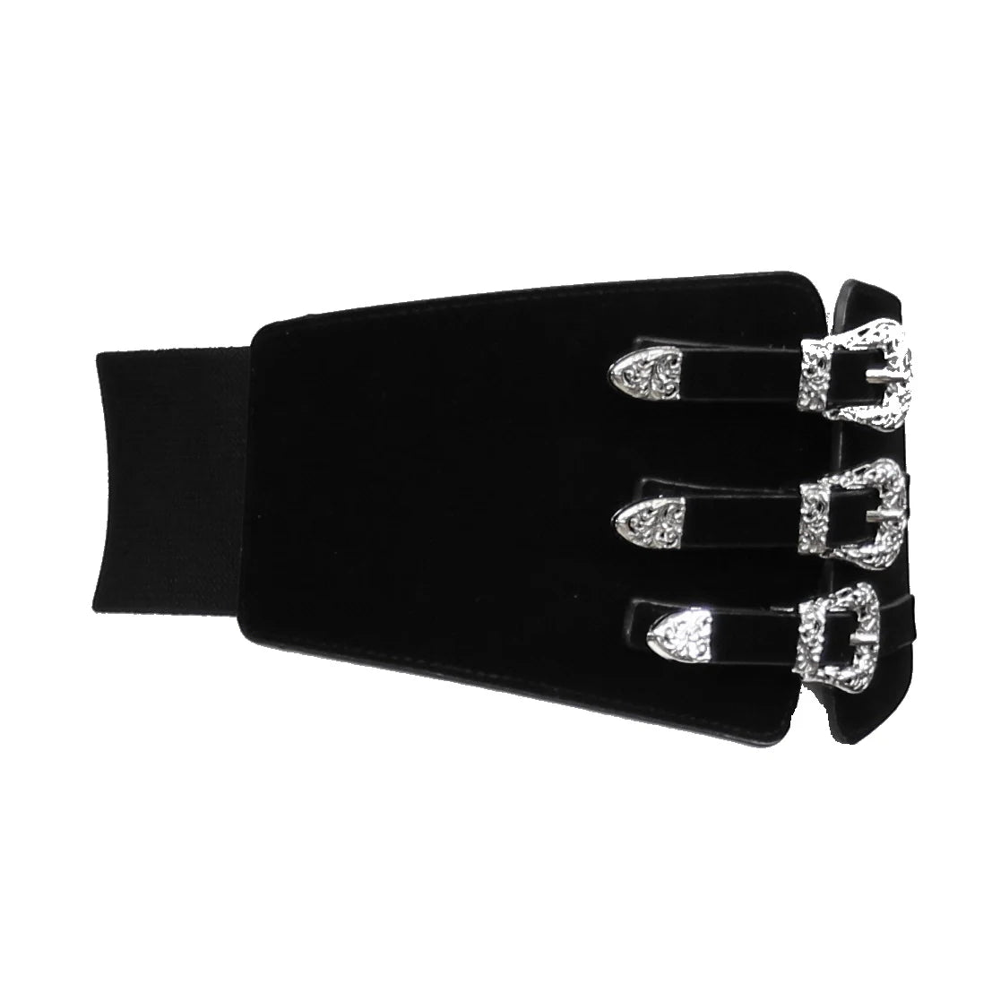Triple Western Buckle Suede Elasticated Waist Belt - ZBELT508