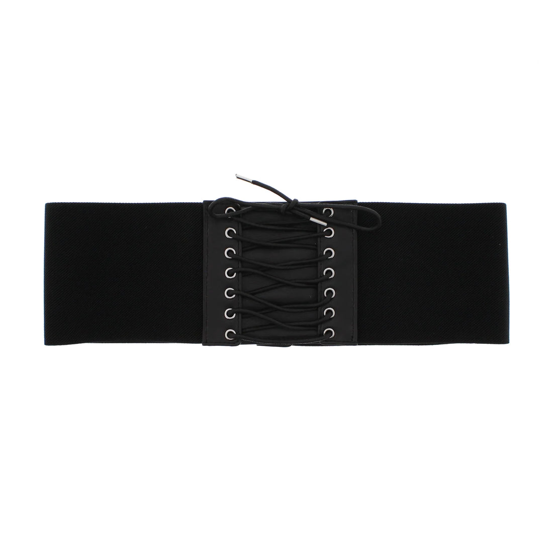 Elasticated Waist Lace Up Corset Belt - ZBELT501