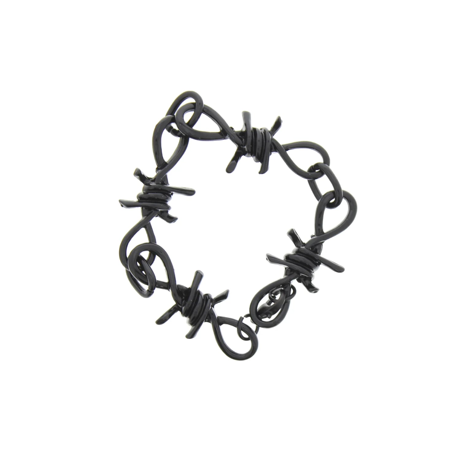 Barbwire Chain Bracelet (Black or Silver)