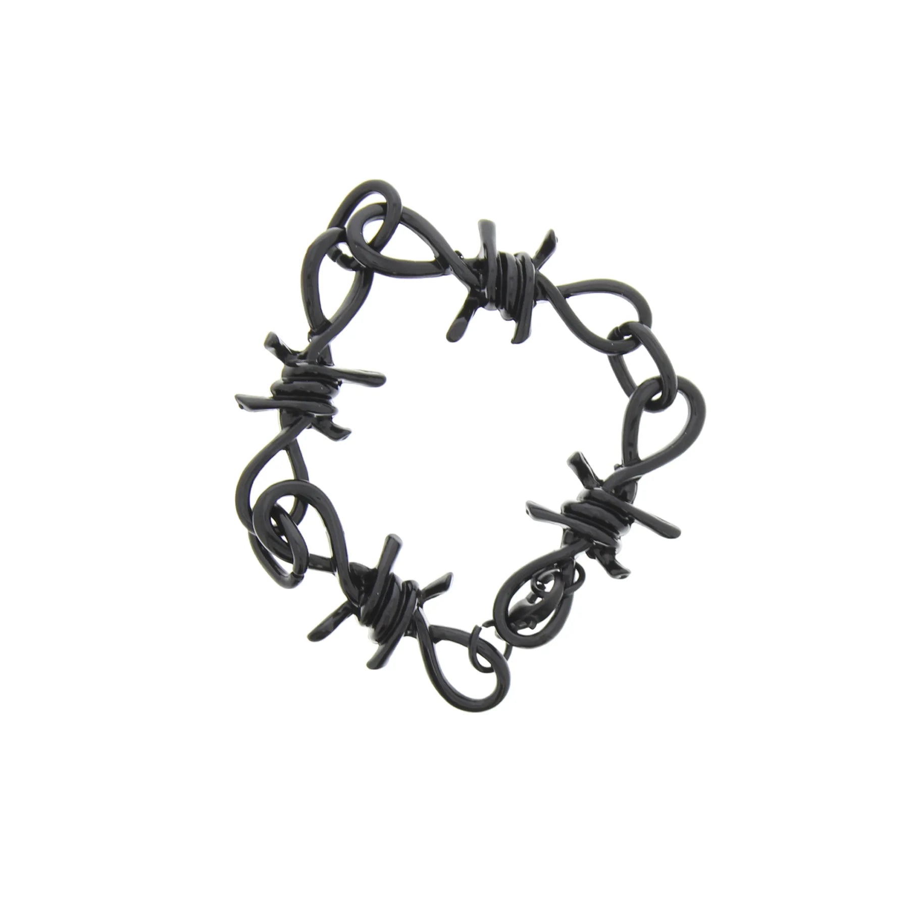 Barbwire Chain Bracelet (Black or Silver)