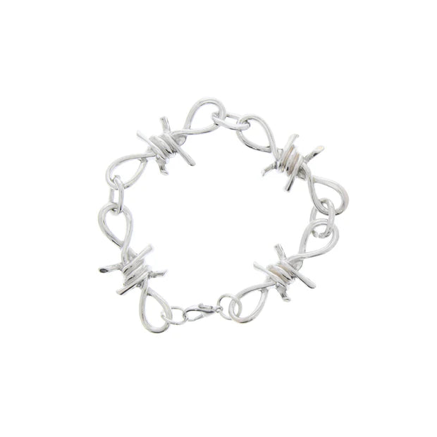 Barbwire Chain Bracelet (Black or Silver)