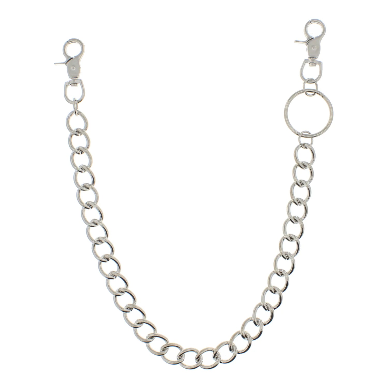 55cm Rhodium Thick Key Chain or Hip Chain