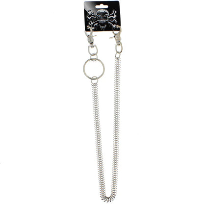 55cm Rhodium Fish Bone Style Links Key Chain or Hip Chain