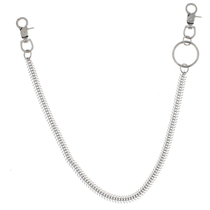 55cm Rhodium Fish Bone Style Links Key Chain or Hip Chain