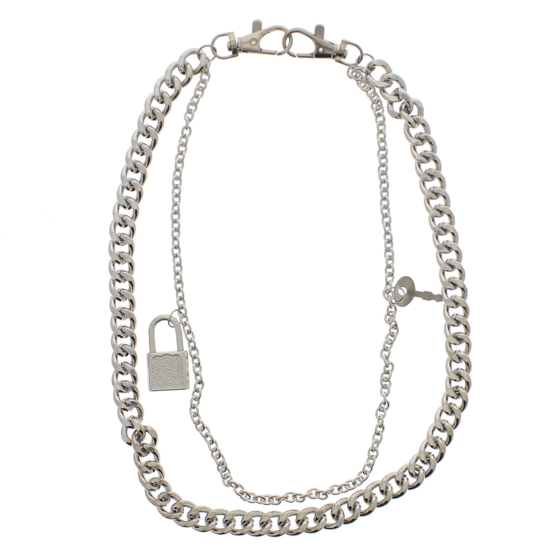 Double Chain With Key &amp; Padlock