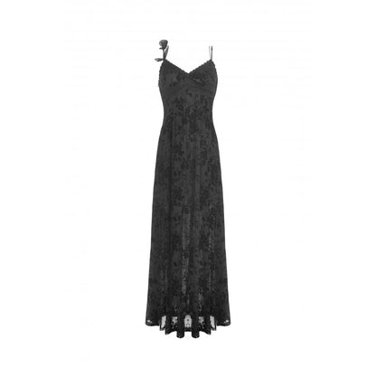 Rose flocking maxi dress (✦ Dark In Love) DW867