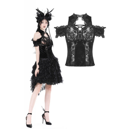Gothic hollow out sexy lace top (✦ Dark In Love)
