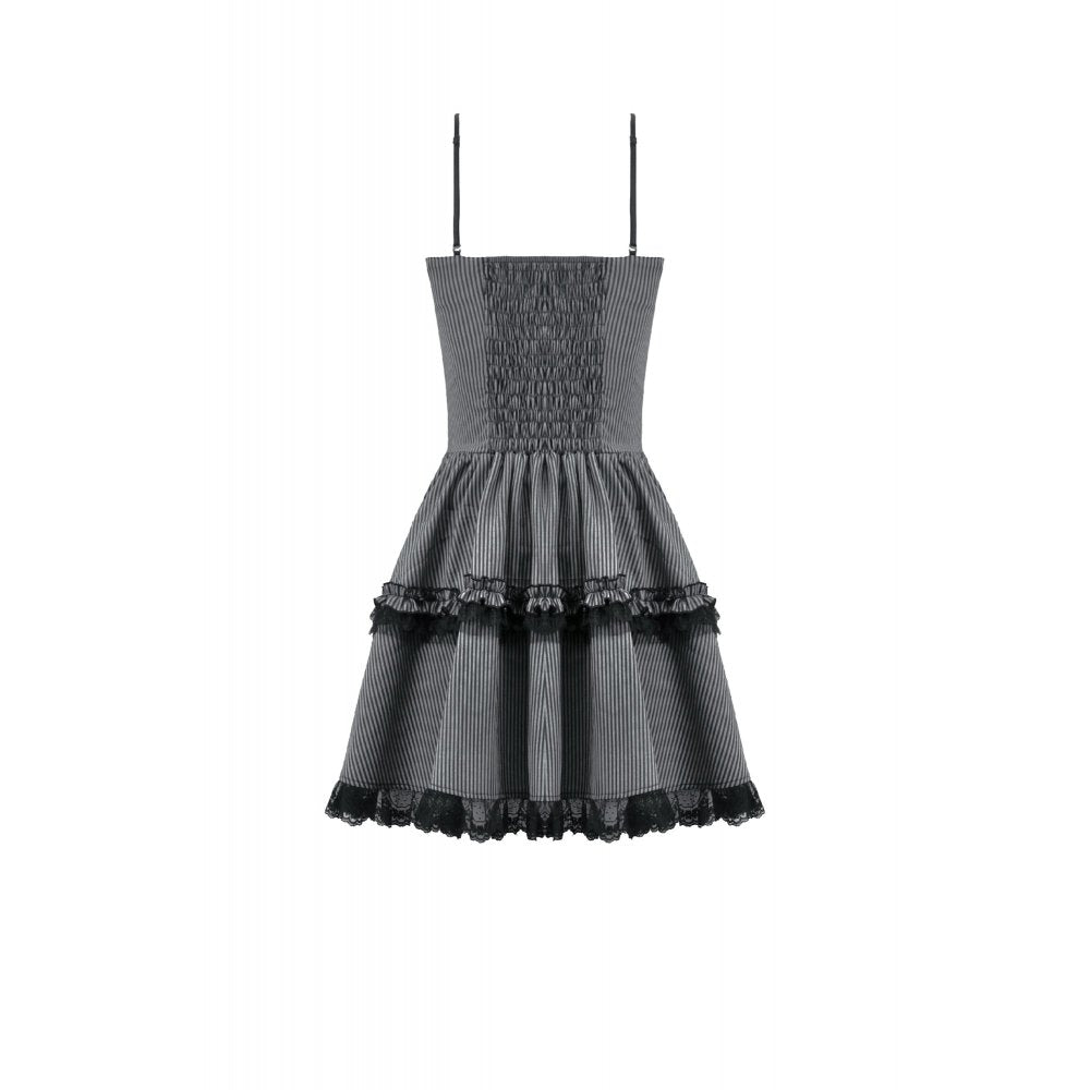 Striped Gothic Mini Dress (✦ Dark In Love) DW1152