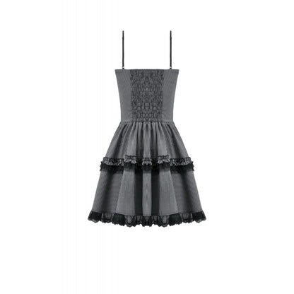 Striped Gothic Mini Dress (✦ Dark In Love) DW1152