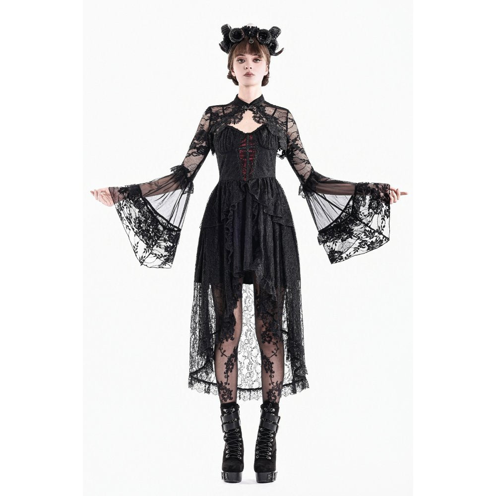 Gothic Lace Shrug with Layered Mesh and Flare Sleeves (✦ Dark In Love) BW188