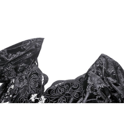 Gothic Embossed Velvet and Lace Long Outwear (✦ Dark In Love) JW273