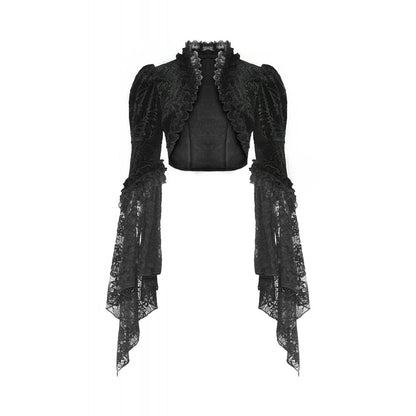 Gothic patterned velvet lace flared sleeves shrug (✦ Dark In Love) BW119