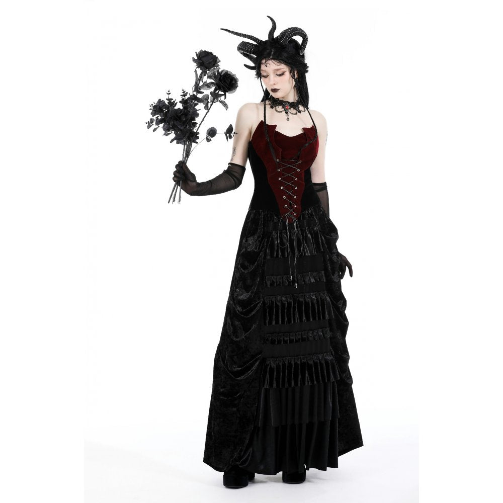 Gothic Scarlet Bats Corset (✦ Dark In Love) CW071