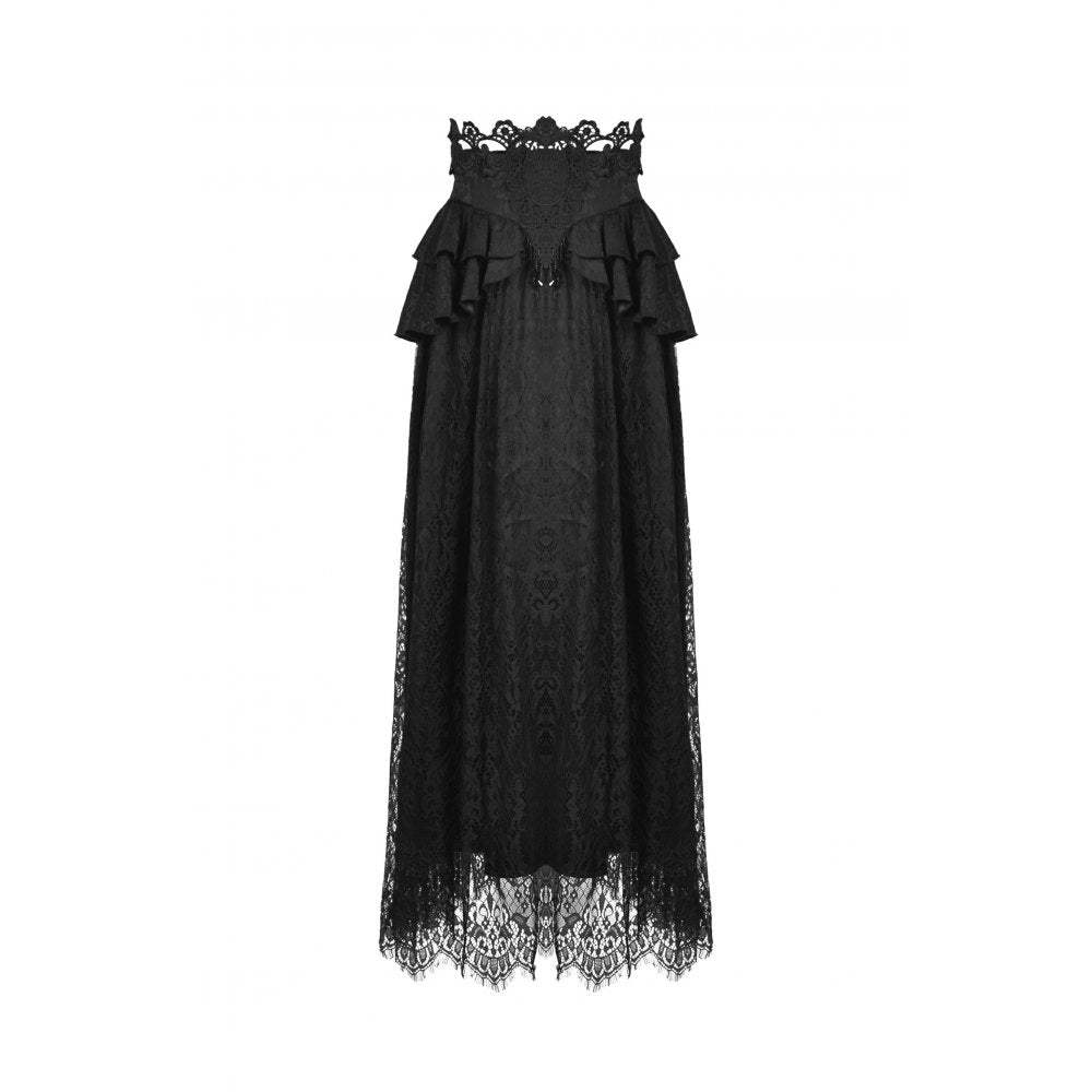 Gothic luxe court jacquard-lace empire waist skirt (✦ Dark In Love) KW202